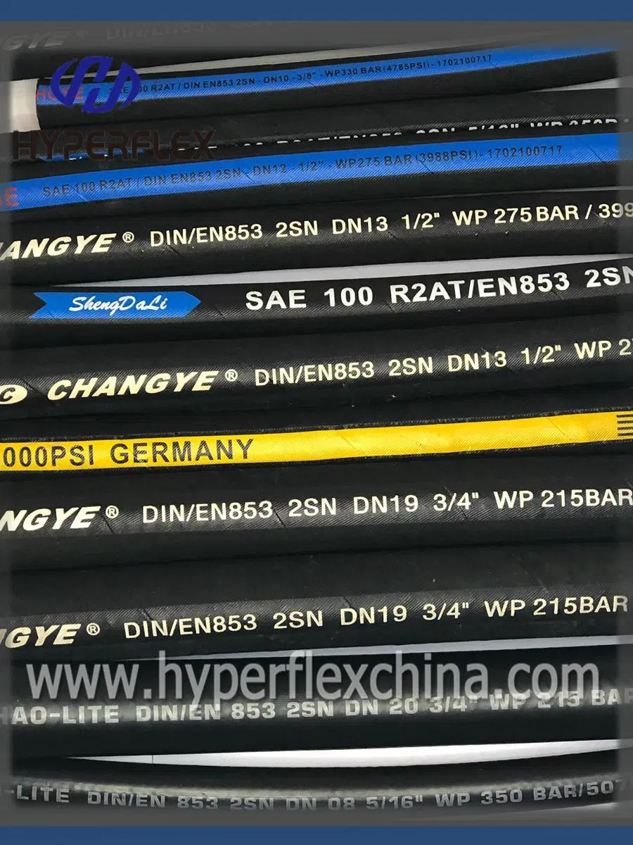 High Quality High Pressurre 2 Wire Braid Hyperflex En 857 2SC Flexible Hose /Hydraulic Rubber Hose