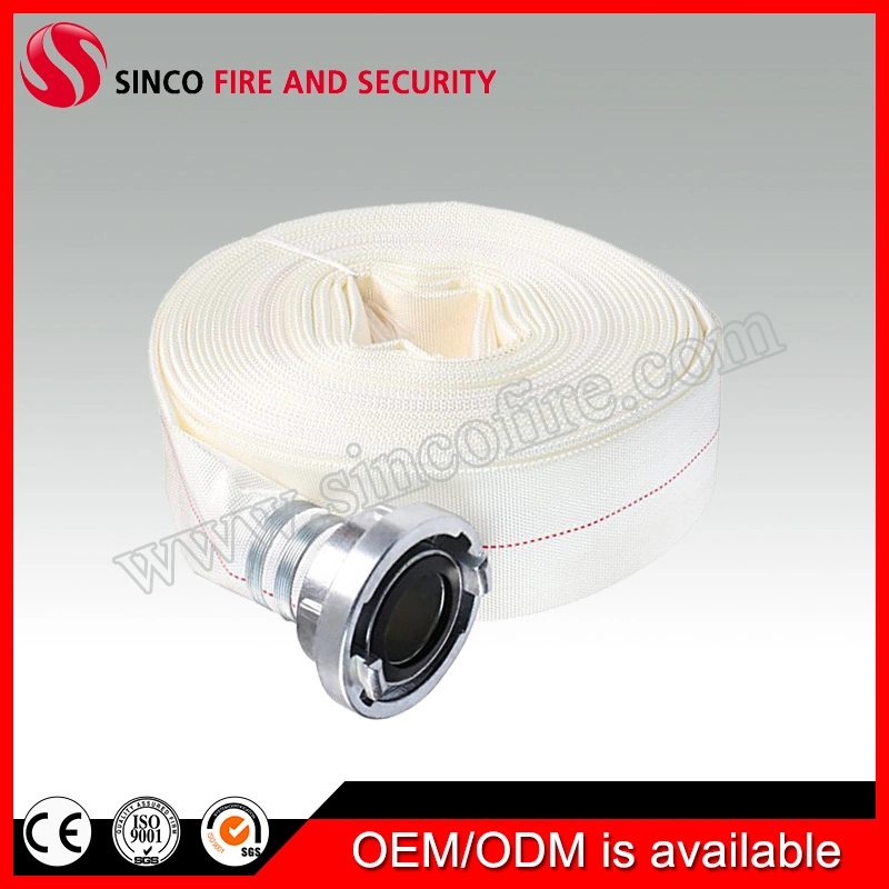 8 Bar 2.5 Inch 30m White PVC Double-Jacket Discharge Fire Hose