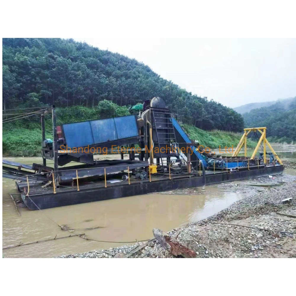 Benefication Small Gold Dredging Equipment Bucket Chain Excavating Gold Dredger