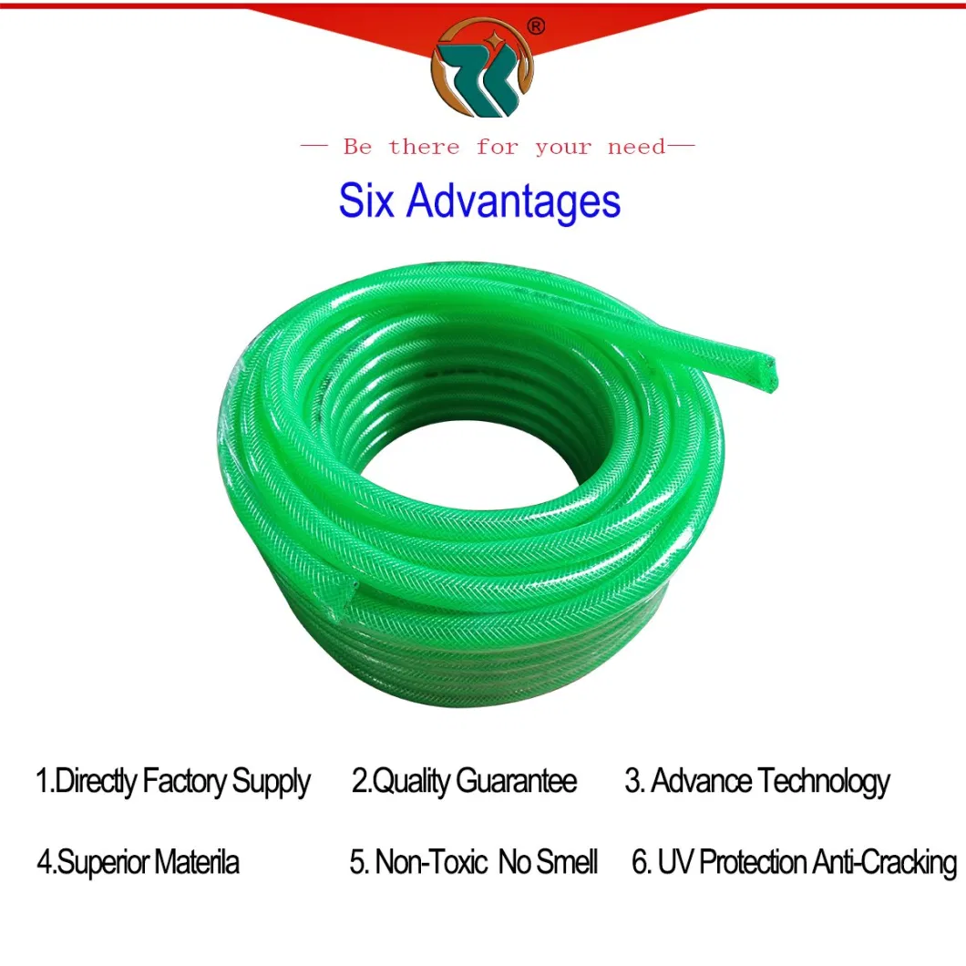 6 mm Clear/Green/Yellow/Blue/Black Plastic Pipe Fiber Reinforced Multi-Purpose Garden Water Air Irrigation /Industrial PVC Hose