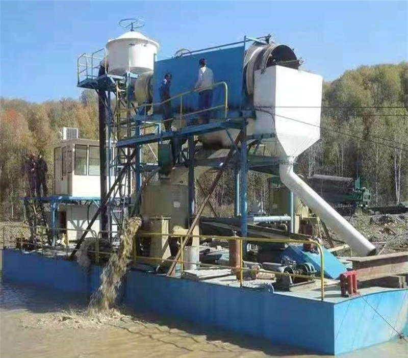 Bucket Type Chain Gold/ Diamond Mining Dredger with Minining Machinery for River Jiging Equipment / Agiatation Mineral Machine/Tin Mine