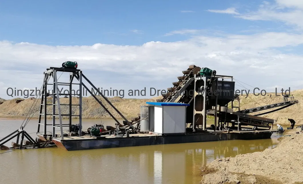 Bucket Chain Diamond Gold Dredger for River Sand Mining Dredging