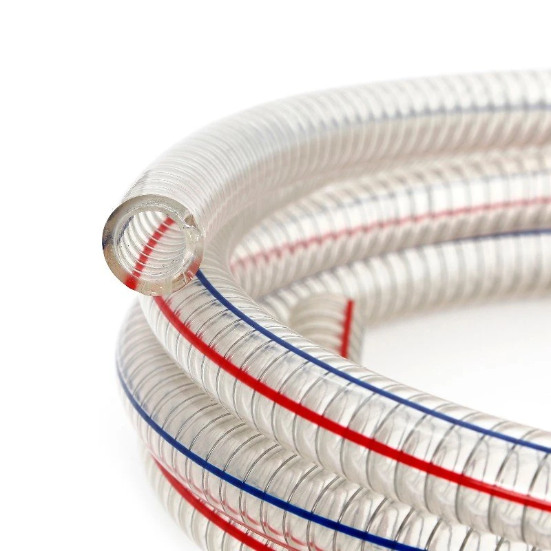 Transparent Non-Toxic PVC Steel Wire Reinforced Suction Discharge Hose