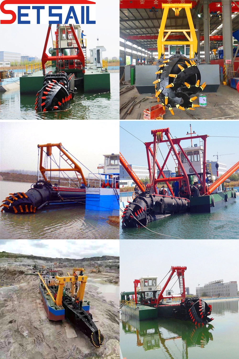 Small Size Water Flow 800m3 Wheel Bucket Dredger for River