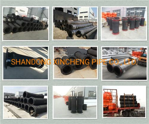 Mud Sand Suction and Sand Dredge Discharge Rubber Hose Connect with HDPE Pipe