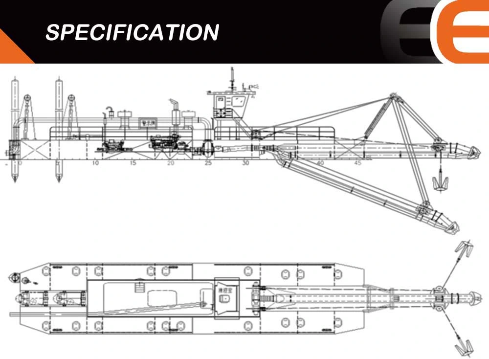 Hydraulic Dredging Machine Ship River Cutter Suction Diesel Sand Dredger for Sale