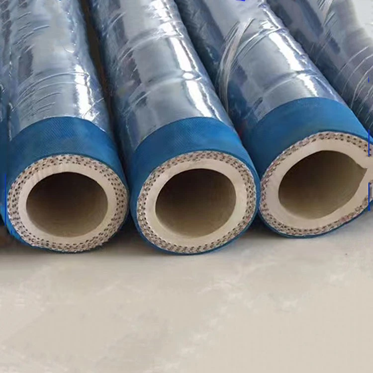 Steel Wire Reinforced Chemical Resistant Rubber EPDM Corrugated Chemical Grade Supply Suction Discharge Hose 3/4 with Coupling