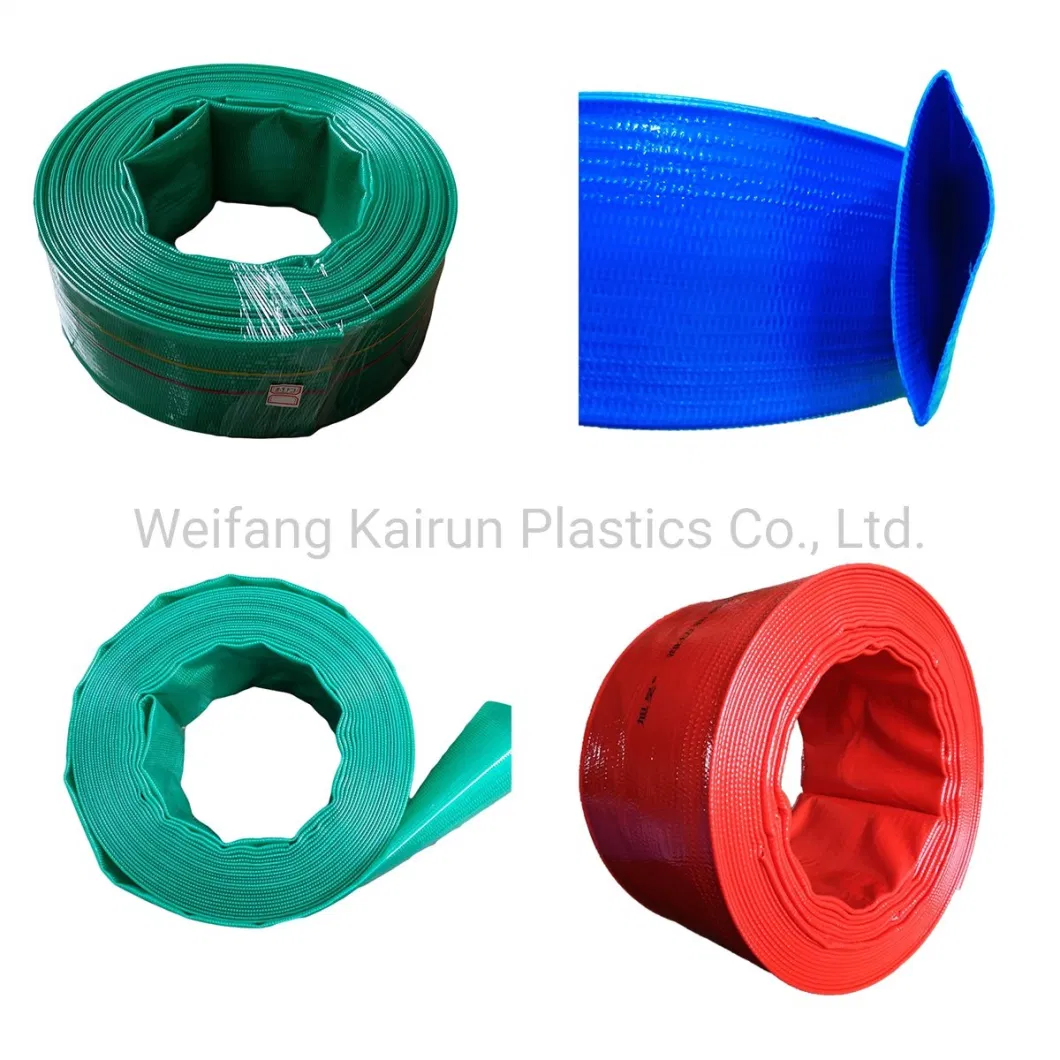 Flexible Agricultural Good Price Reel Red/Blue/Yellow Any Corlor Layflat Water Discharge PVC Hose