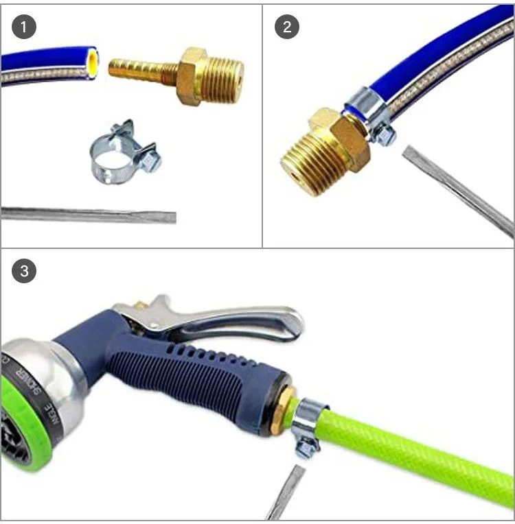 Small Diameters Metal Clamps Ideal for Suction Pipes Fuel and Gas Connections