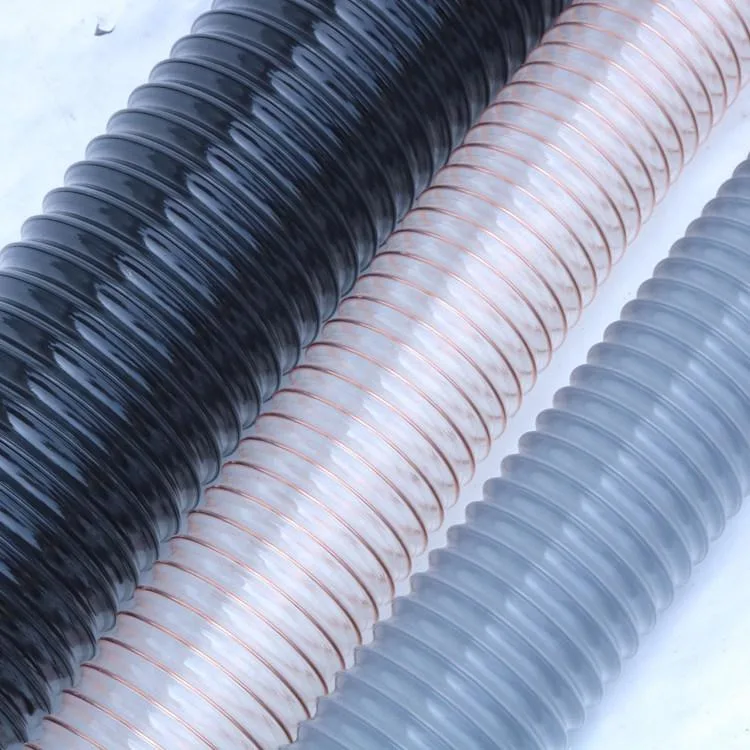 Spiral Pipe Duct Hose Steel Wire Reinforced Flexible Polyurethane Air PU Duct Ventilation Suction Hose