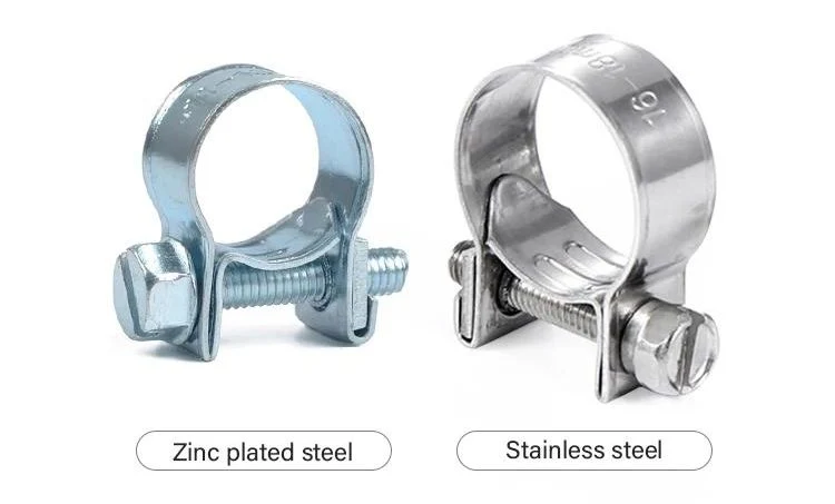 Small Diameters Metal Clamps Ideal for Suction Pipes Fuel and Gas Connections