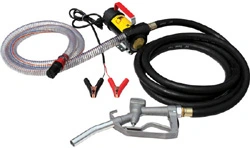 Electric Diesel Fuel Transfer Pump 220V Diesel Oil Refueling Pump Kit with Fuel Dispenser Nozzle and Suction/Delivery Hose
