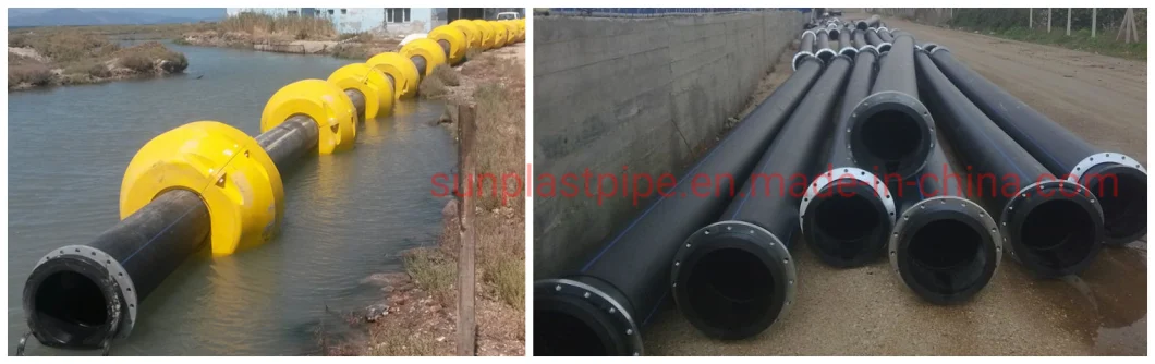 HDPE Dredge Pipe / HDPE Dredging Pipe / HDPE Flanged Pipe for Dredger