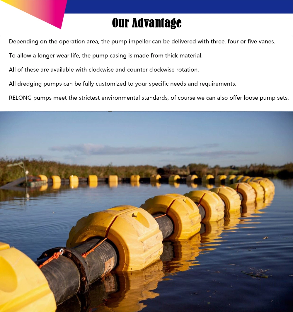 The Discharge Line Sand Delivery Pipes Floaters Hoses Self-Floating Dredging Pipeline