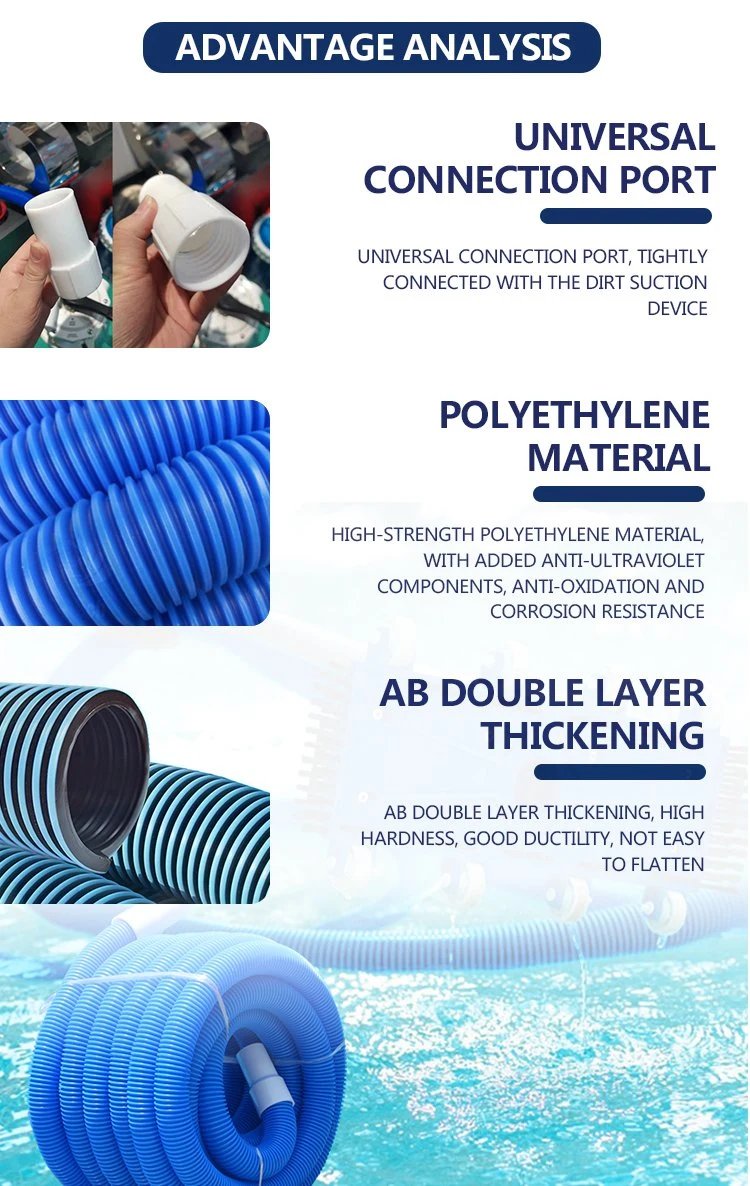 Factory Dirtectly Supply EVA Double Layer Water Flexible Vacuum Hose Pool Accessories