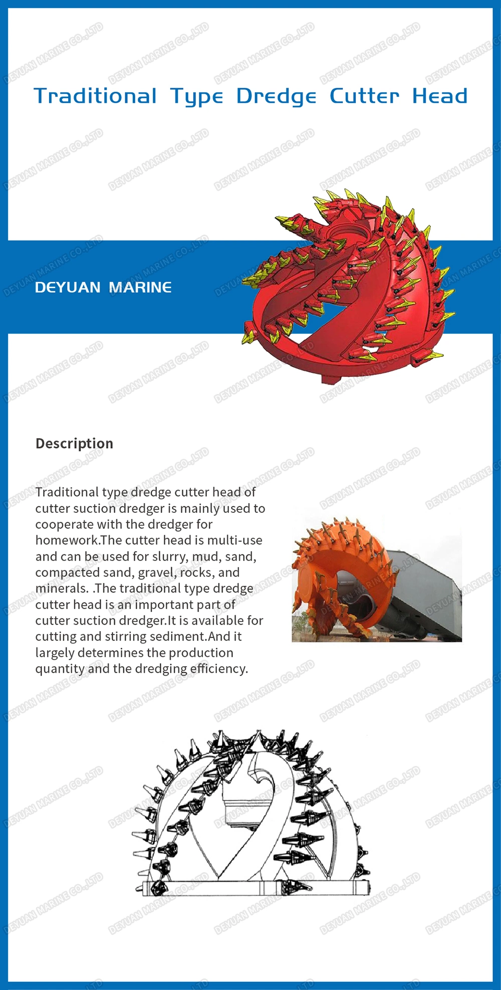 Traditional Type Dredge Cutter Head