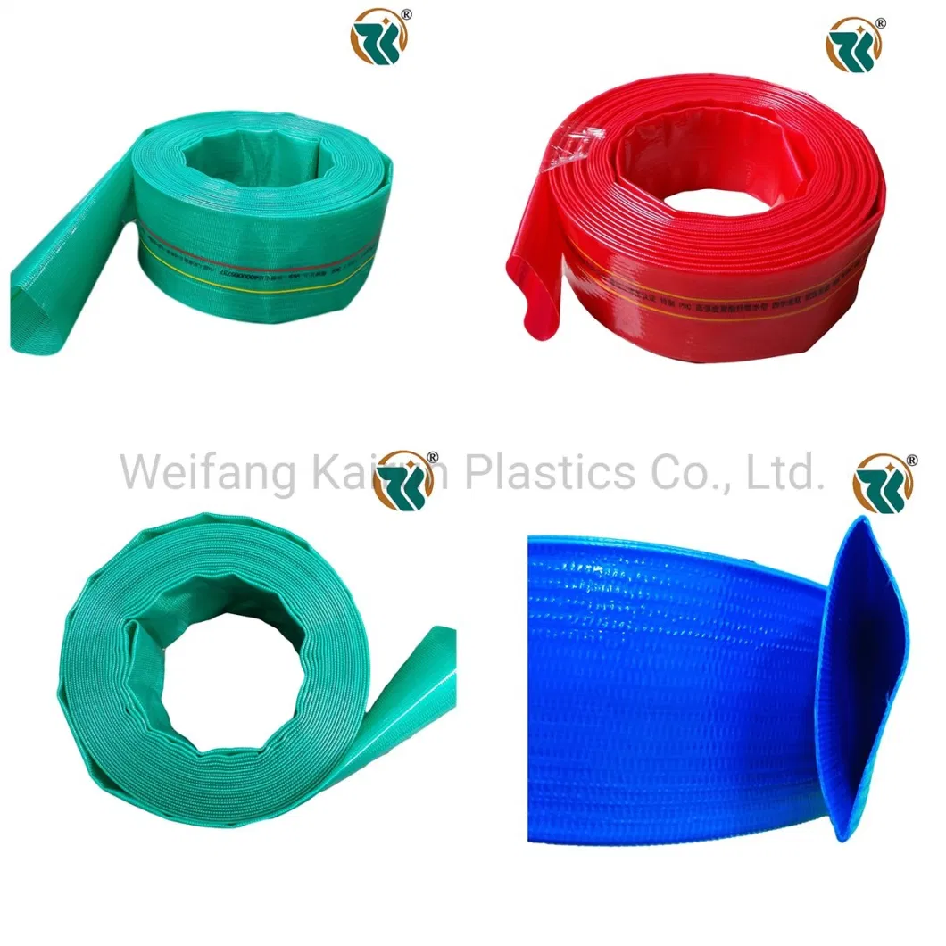 Flexible Agricultural Good Price Reel Red/Blue/Yellow Any Corlor Layflat Water Discharge PVC Hose