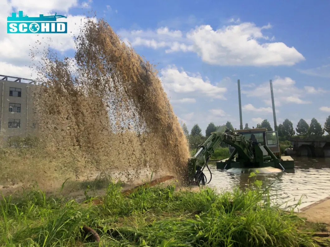 Self-Propelled Amphibious Dredger Mining Equipment for Mud Dredging in Wetland