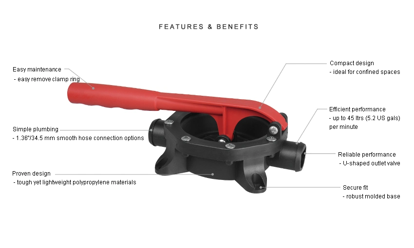 Light Weight Manual Operated Hand Diaphragm Pump