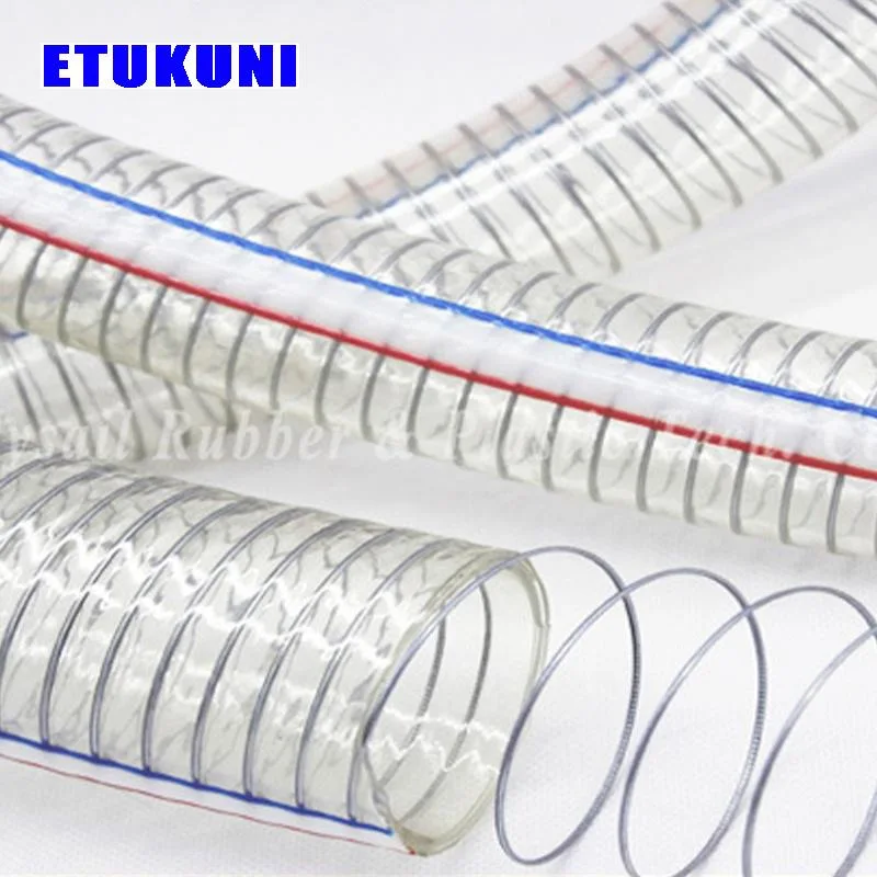 Aging Resistance Stainless Steel Wire Reinforced PVC Vacuum Hose for Oil and Powder for Water Oil Powder Suction Discharge Conveying