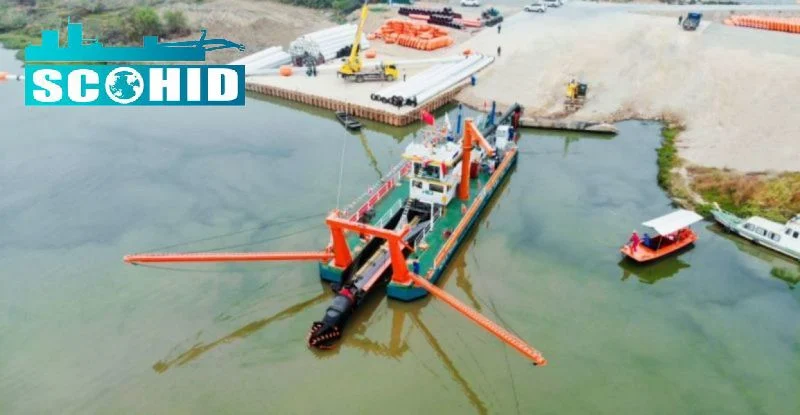 Hydraulic Diesel Engine/ River Sand Pump Dredging Equipment/ Reservoir Mud Dredging / Cutter Suction Sand Dredger with Anchor Rod High Quality