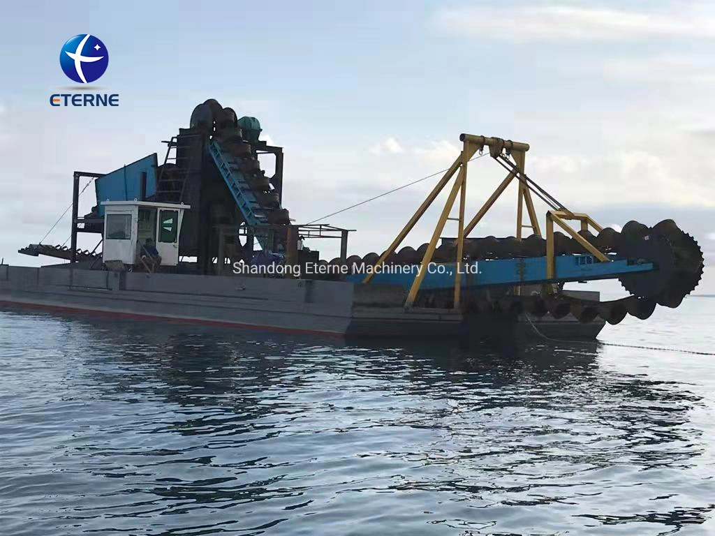 Eterne Gold Mining Equipment River Sand Suction Dredge/Bucket Chain Dredger for Sale