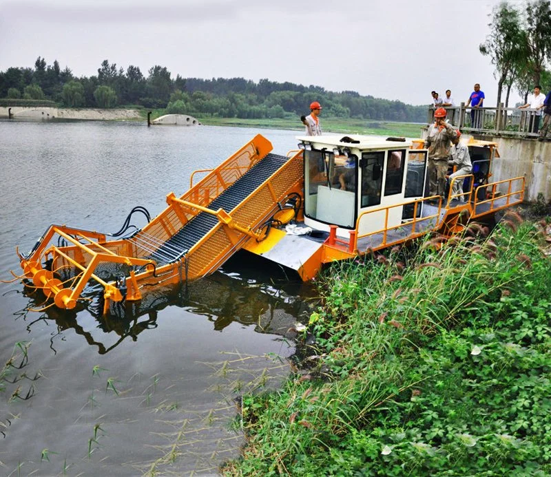 Lake Water Weed Cleaning Floating Trash Skimmer Boat