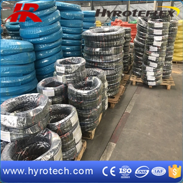 China Oil Resistant Industrial and Hydraulics Pump Fluid Hydraulic Hose SAE 100r4 Connected Fittings