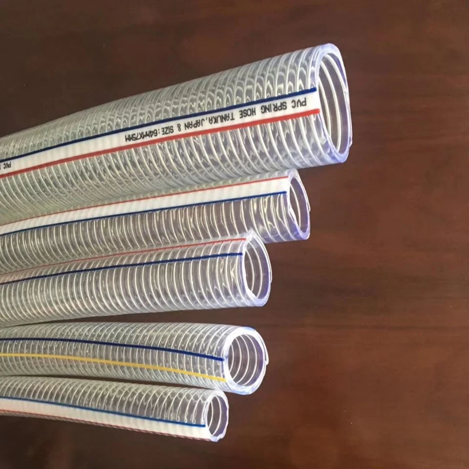 Transparent Non-Toxic PVC Steel Wire Reinforced Suction Discharge Hose