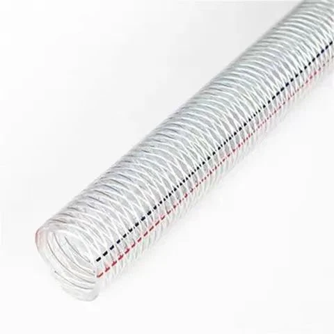 Transparent Vacuum Flexible Reinforced Spiral Spring Suction PVC Steel Wire Hose for Suction Discharge