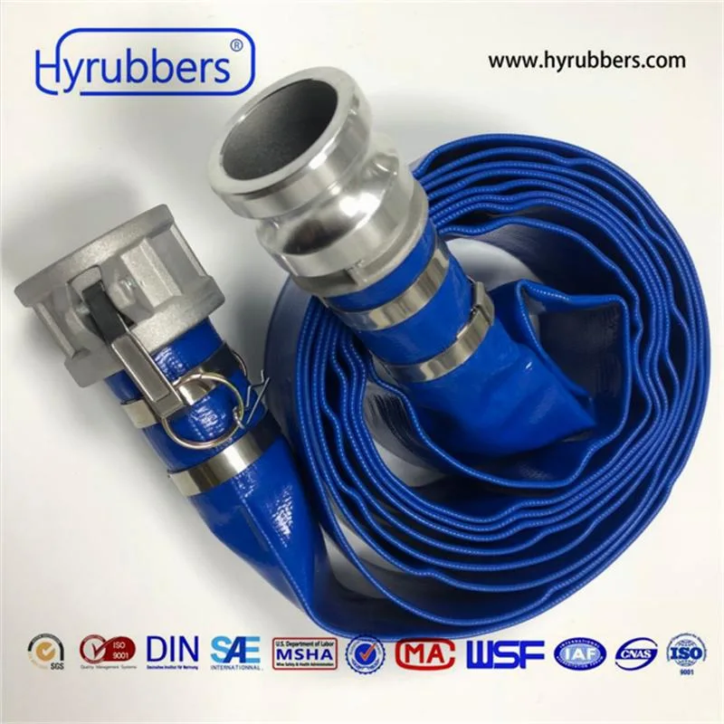 Water Discharge Hose PVC Layflat Hose Assembly