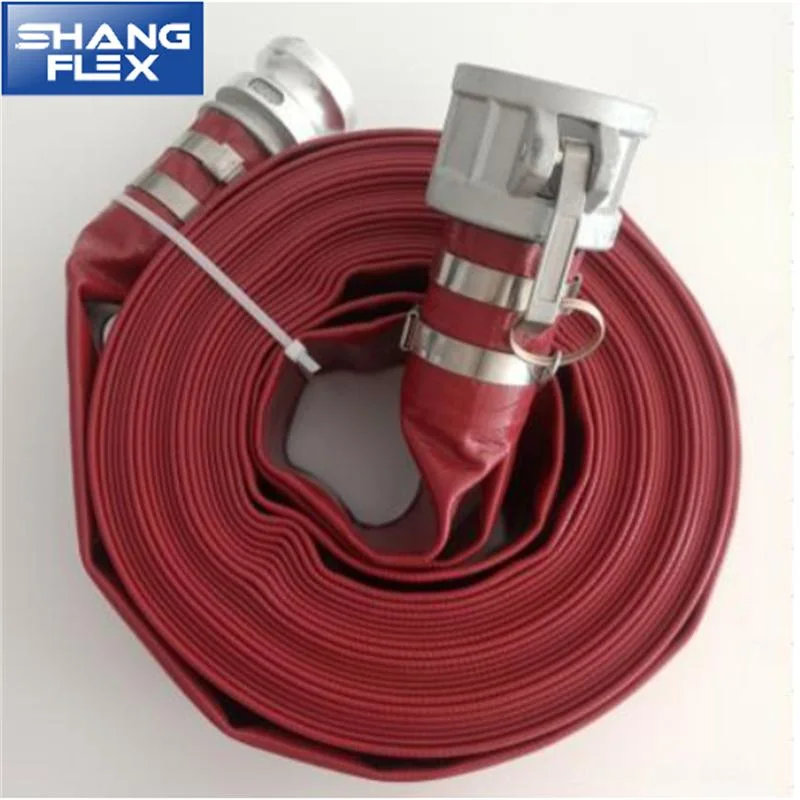 Heavy Duty PVC Layflat Hose Discharge Water Hose Assembly for Agriculture Construction