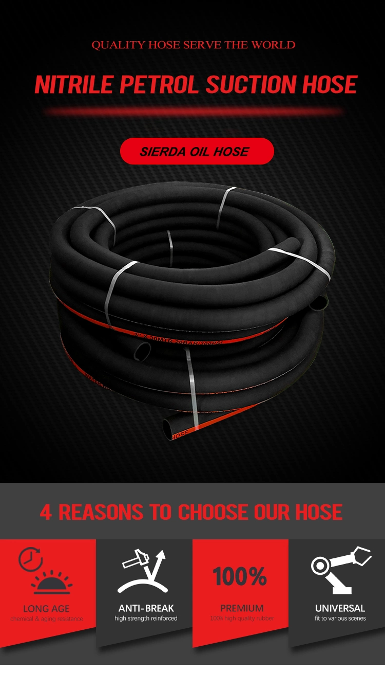 Petroleum Reinforced 8 Inch Rubber Oil Suction and Discharge Hose