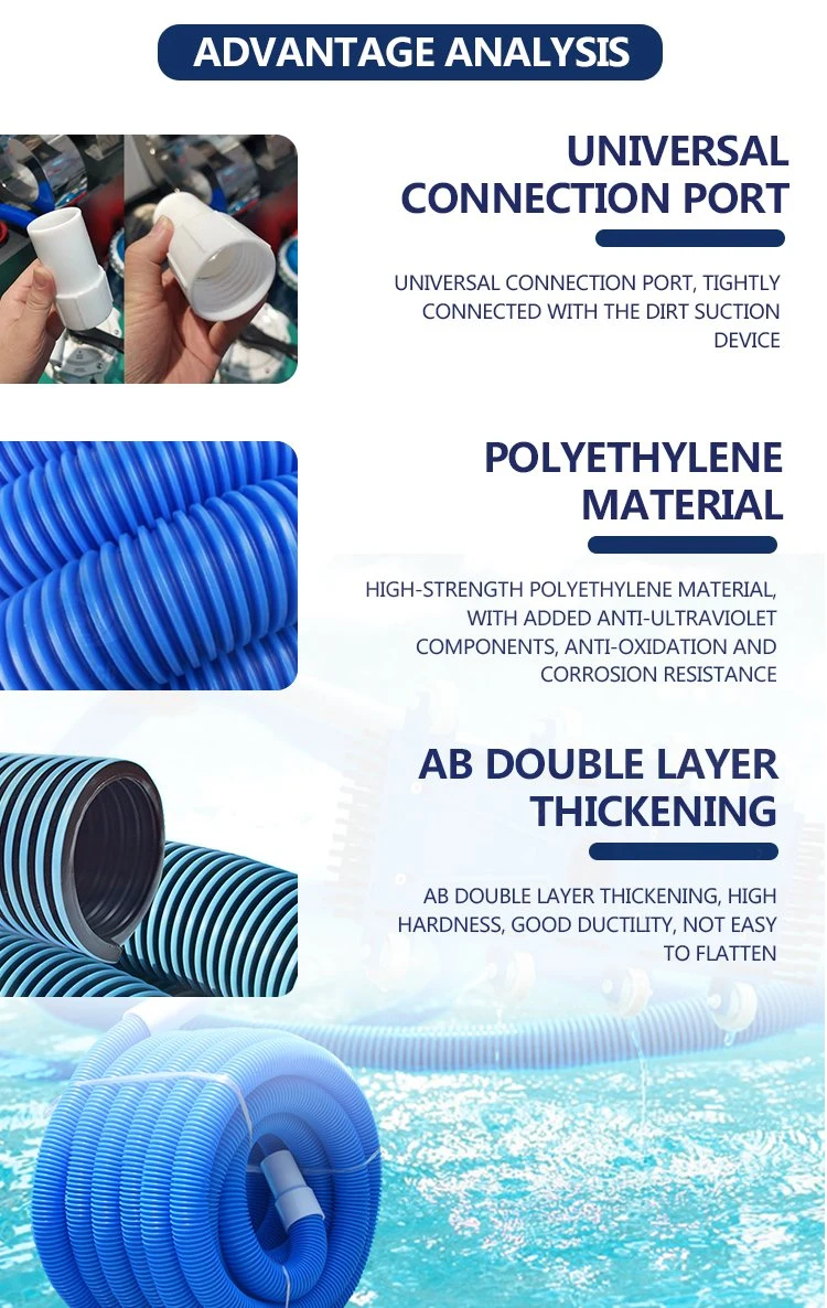 Manufacturer Price High Quality EVA Double Layer Vacuum Swimming Pool Hose Pool Accessories