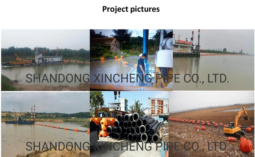 Plastic HDPE Dredging Pipe with Stud End and Steel Back Ring for Dredge