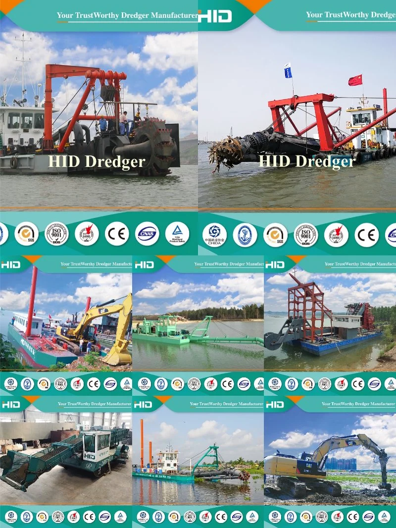 HID Brand High Performance Sand Suction Mining Dredge with Jet Head Suction and Customized Discharge Pipe for Sale