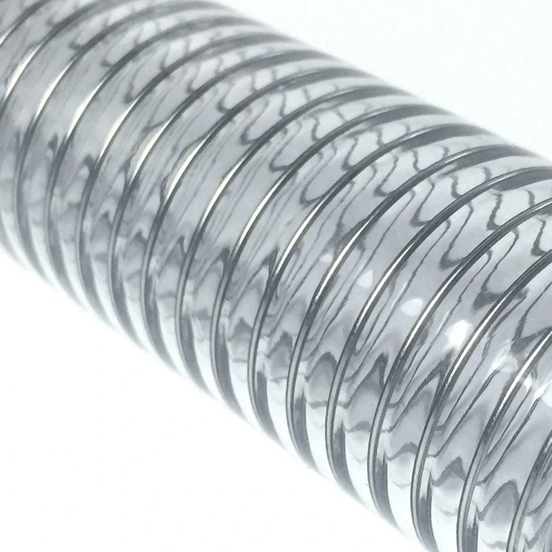 Transparent Flexible PVC Steel Wire Reinforced Suction Water Pipe Hose Supplies