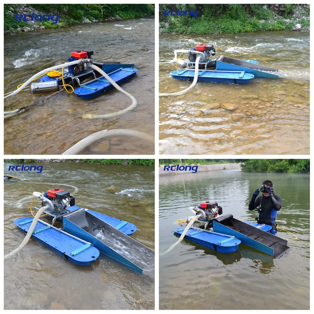Compact Portable Alluvial Gold Mining Dredge Small Scale Mining