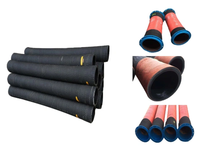 10inch Mud Suction Rubber Water Hose Outside Threaded Flange Hose