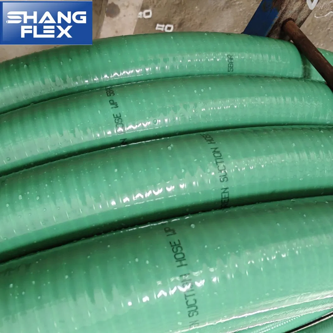 Green PVC Suction Water Discharge Hose for Irrigation