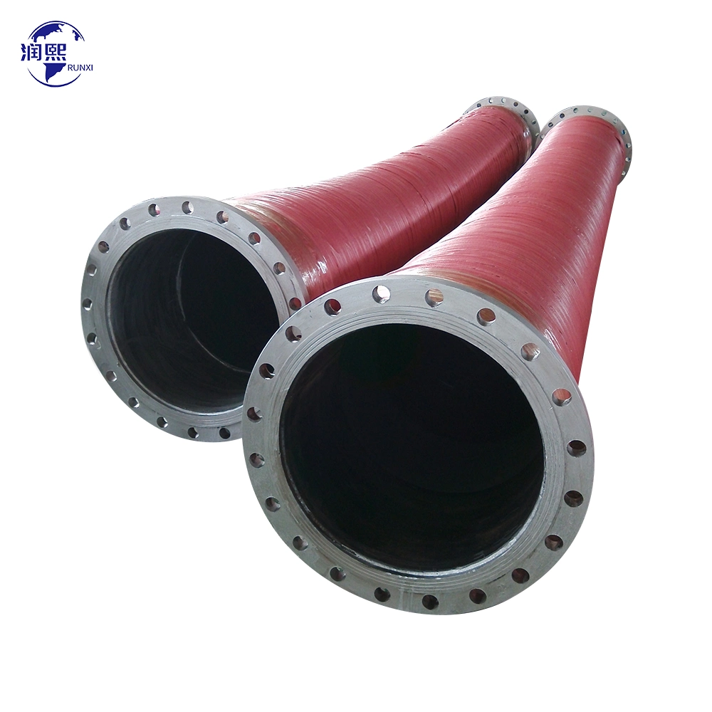 OEM Rubber Water Pump Mud Sand Discharge Suction Dredging Hose with Flange