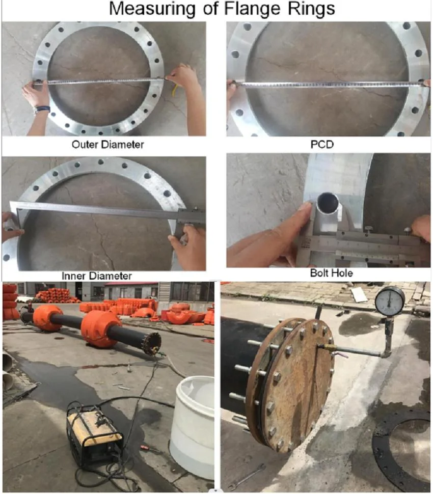 Plastic HDPE Dredging Pipe with Stud End and Steel Back Ring for Dredge