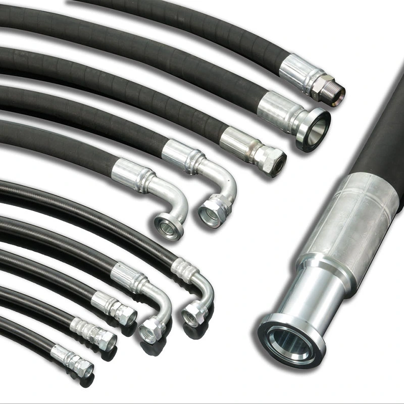 High Pressure Water Suction Hose Pressure Washer Oil Air Flexible Rubber Hose Hydraulic Hose Textile Reinforced Air Rubber Hose