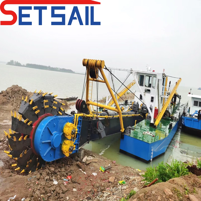 Small Size Water Flow 800m3 Wheel Bucket Dredger for River