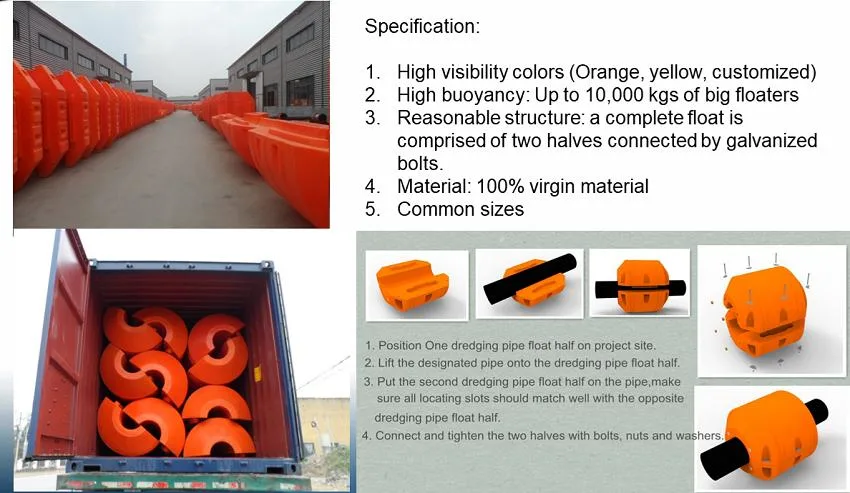 Plastic Float for Dredging HDPE Pipe Industry