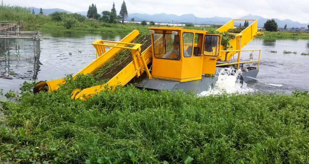 Aquatic Weed Cutting Machine Boat Plants Grass Harvester