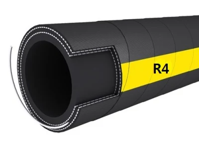 Superficie di avvolgimento nera personalizzata tubo flessibile R4 aspirazione dell&prime;olio per acqua industriale E tubo flessibile in gomma di mandata ad alta pressione