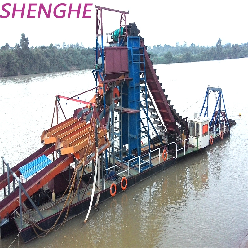 Chain Bucket Gold and Diamond Mining Dredger/Gold Washing Plant/Diamond Washing Planting/Mining Dredger with Jigger for River Gold and Diamond