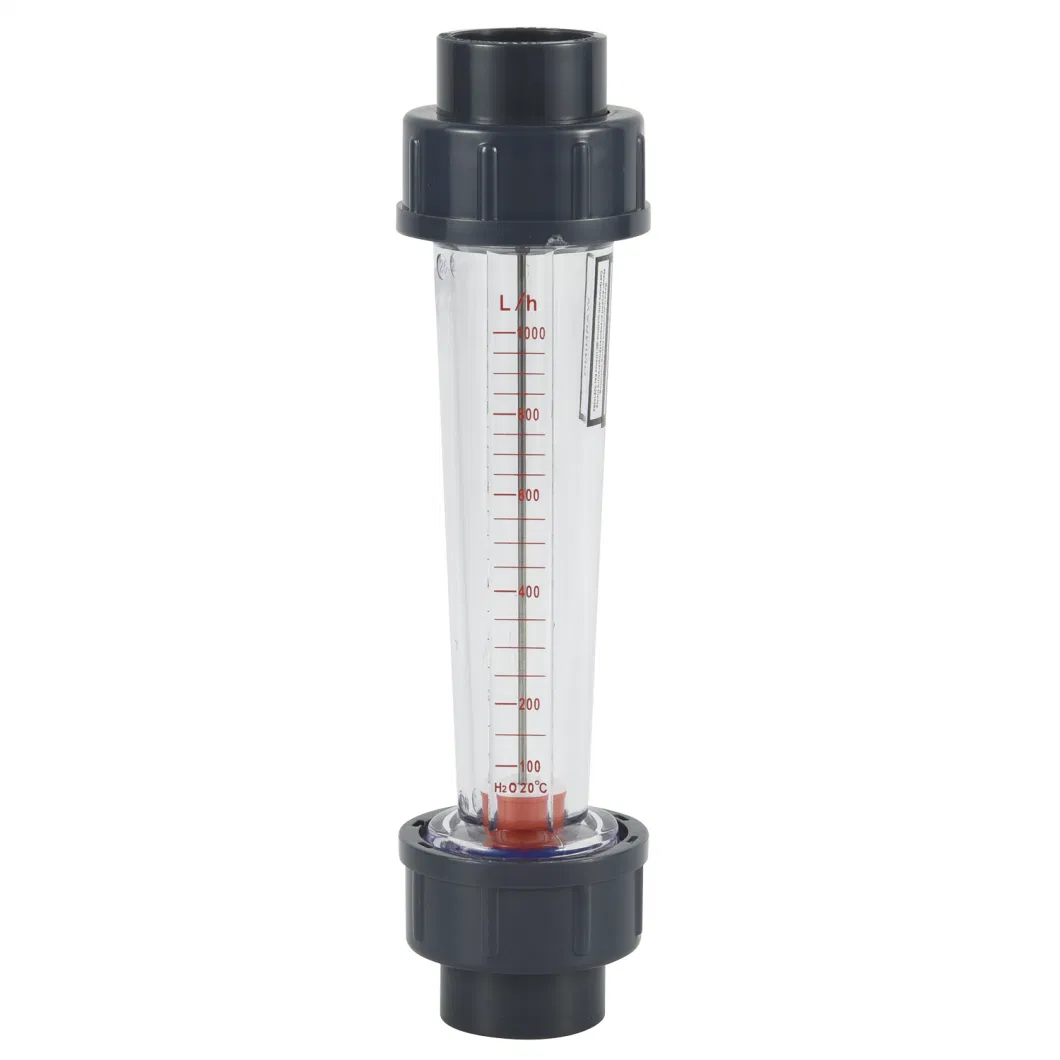 10-1000L/H Plastic Flow Meter Tube Float Liquid Flowmeter