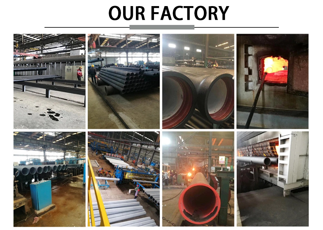Factory Stock K9 C25 C30 C40 Class 450mm 800mm Ductile Iron Pipe for Sewage Disposal